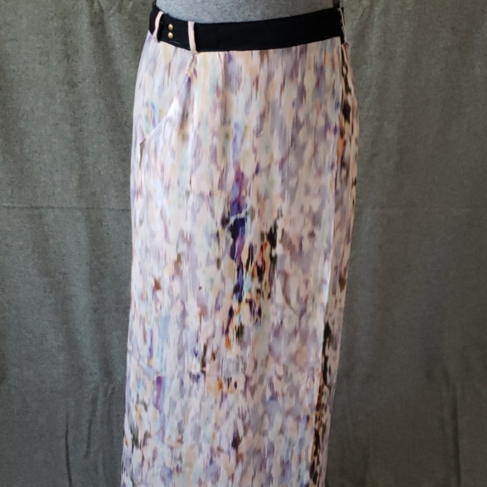 A.L.C. Pastel silk maxi skirt